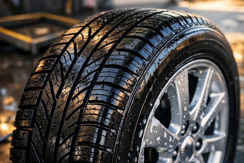 Exotic car receiving professional detailing near downtown Fort Worth
